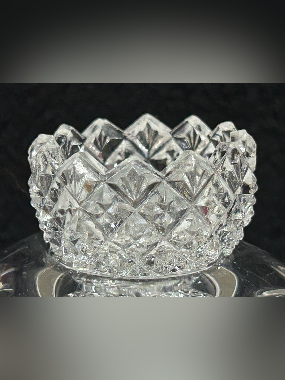 Westmoreland Clear Glass English Hobnail Open Salt Cellar